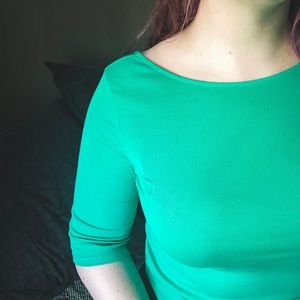 Old Navy - Fitted Green 3/4 Long Sleeve